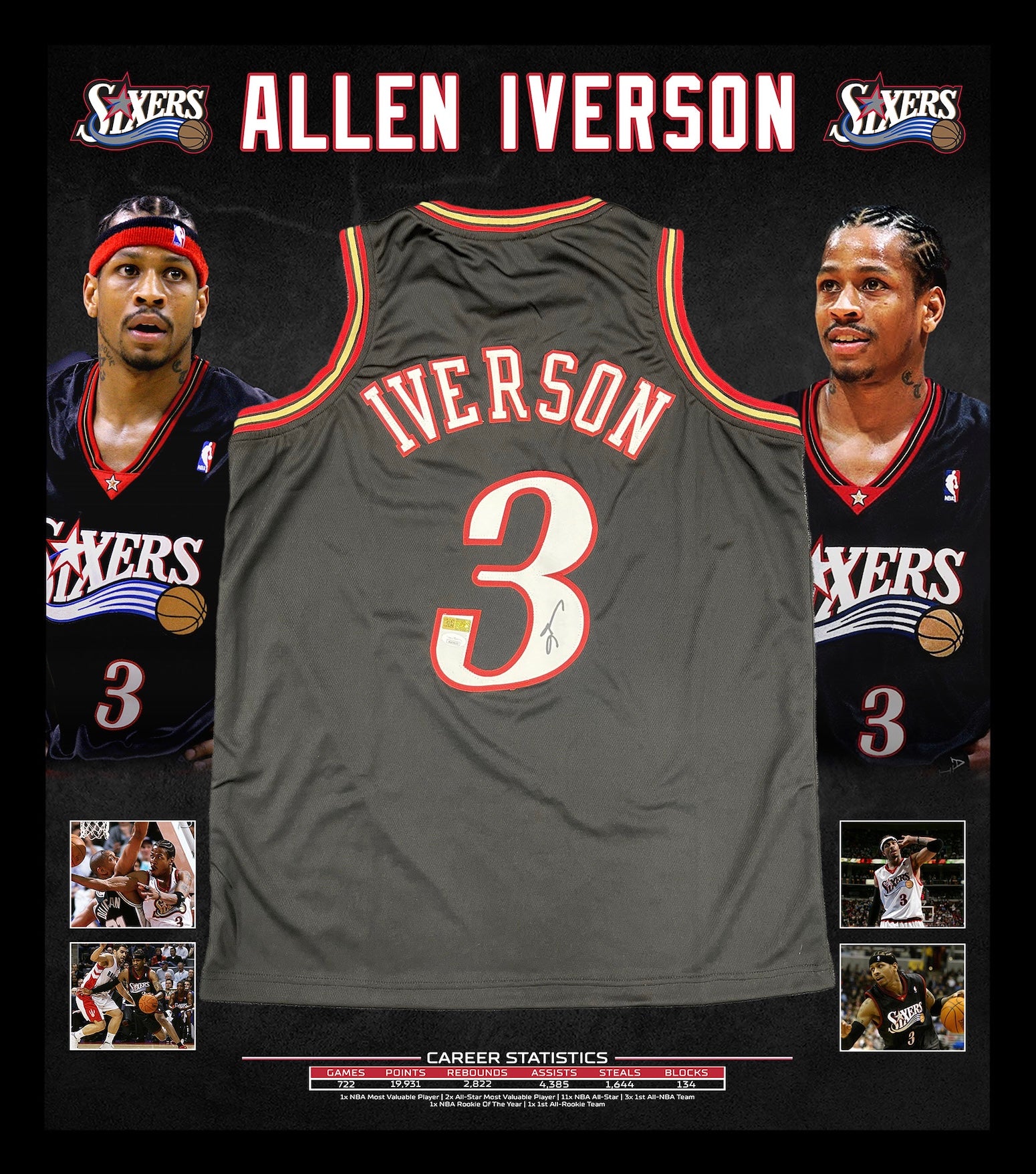 NBA ALLEN IVERSON サイン ユニフォーム アレン アイバーソン | www