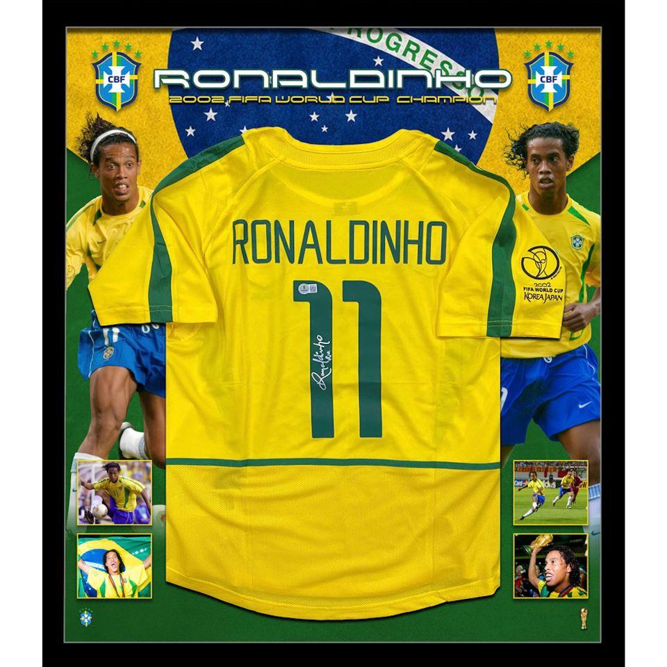 Ronaldinho 直筆サイン入り ブラジル代表 ユニフォーム ロナウジーニョ【直筆サイン入り】2002 FIFAワールドカップ ブラジル