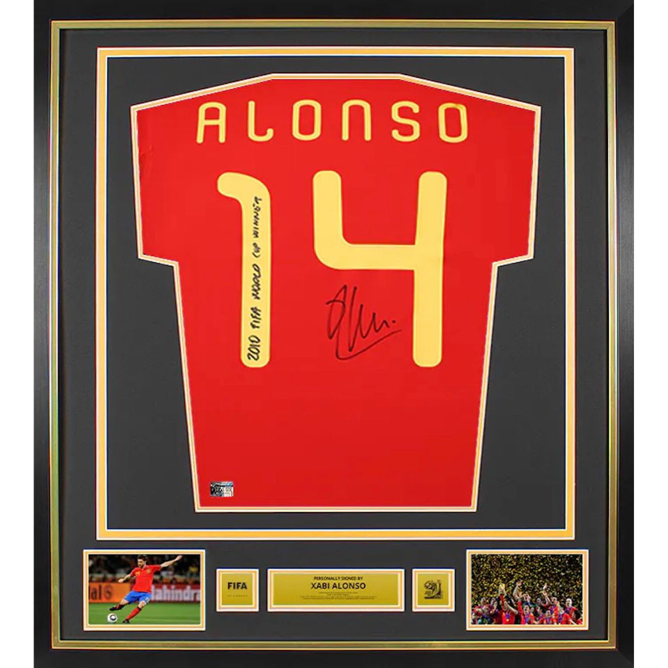 スペイン代表　ユニホーム　シャビアロンソ　サイン入り シャビ・アロンソ【直筆サイン入り】2010 FIFAワールドカップ スペイン