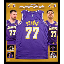 画像をギャラリービューアに読み込む, =残り1点= ルカ・ドンチッチ【直筆サイン入り】ロサンゼルスレイカーズ パープルユニフォーム(フレーム入り)
