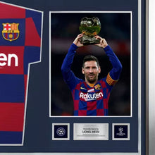 画像をギャラリービューアに読み込む, リオネル・メッシ【直筆サイン入り】FCバルセロナ2019-2020オーセンティックホームユニホーム(フレーム入り)