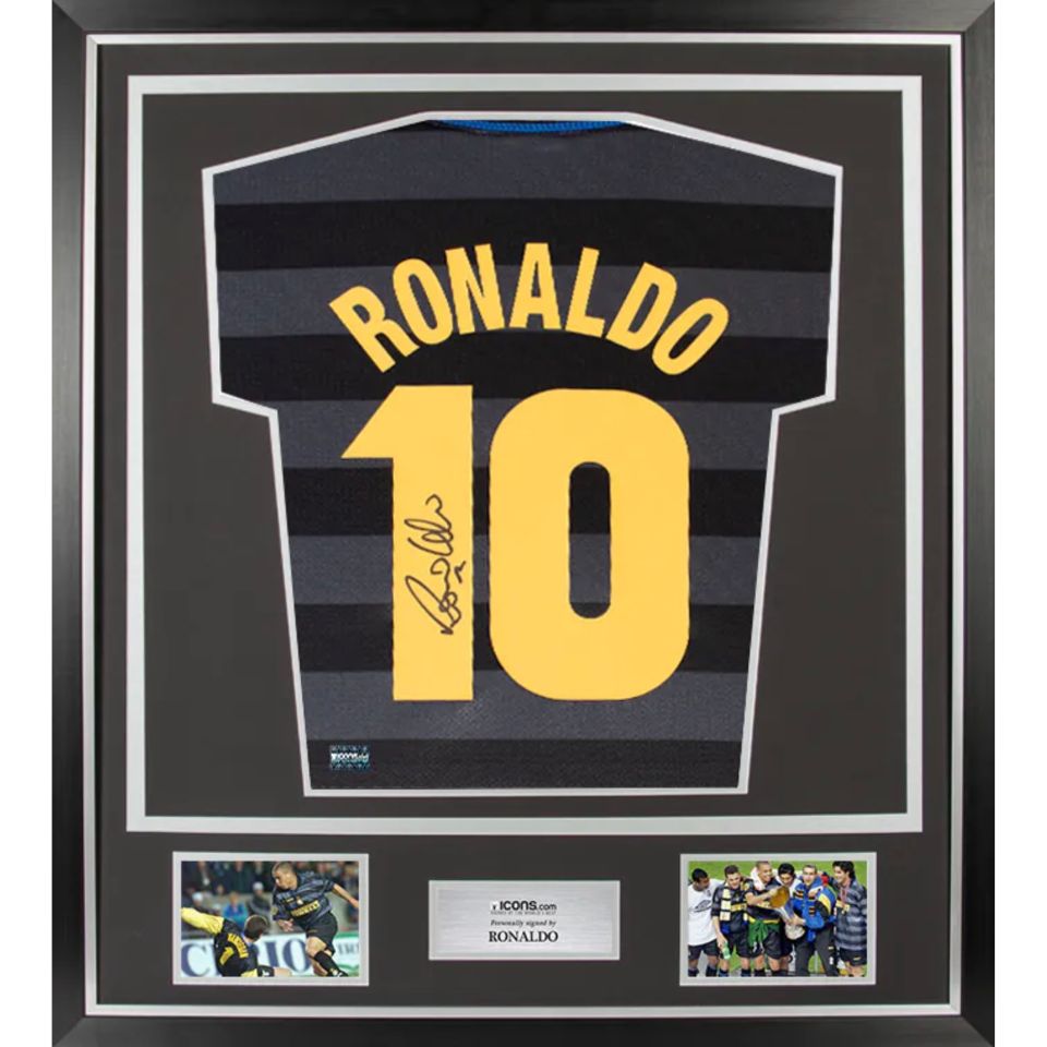 フェノメノロナウド【直筆サイン入り】 インテル 1998 UEFAカップ決勝