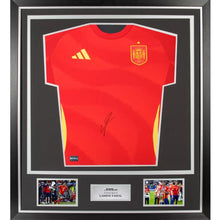 画像をギャラリービューアに読み込む, ラミン・ヤマル 【直筆サイン入り 】スペイン代表 2024-25 ホームユニホーム(フレーム入り)