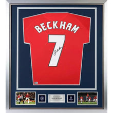 画像をギャラリービューアに読み込む, =店内販売品= デイビット・ベッカム【直筆サイン入り】マンチェスターユナイテッド 1999 ホームユニホーム(フレーム入り)
