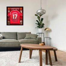 画像をギャラリービューアに読み込む, アレハンドロ・ガルナチョ【直筆サイン入り】 マンチェスター・ユナイテッドホームユニホーム(フレーム入り)