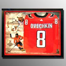 画像をギャラリービューアに読み込む, =店内販売品=【額入り】アレックス・オべチキン 直筆サイン入り ワシントン・キャピタルズ 2018ホーム・ユニフォーム スタンレーカップ優勝記念モデル