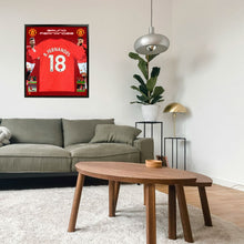 画像をギャラリービューアに読み込む, ブルーノ・フェルナンデス【直筆サイン入り】マンチェスター・ユナイテッドホームユニホーム(フレーム入り)