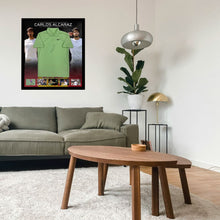 画像をギャラリービューアに読み込む, =残り1点= カルロス・アルカラス【直筆サイン入り】テニスシャツ(フレーム入り)