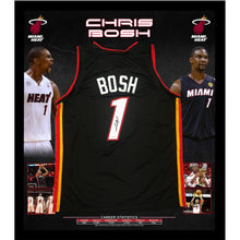 画像をギャラリービューアに読み込む, =残り1点= クリス・ボッシュ【直筆サイン入り】マイアミ・ヒートユニホーム(フレーム入り)