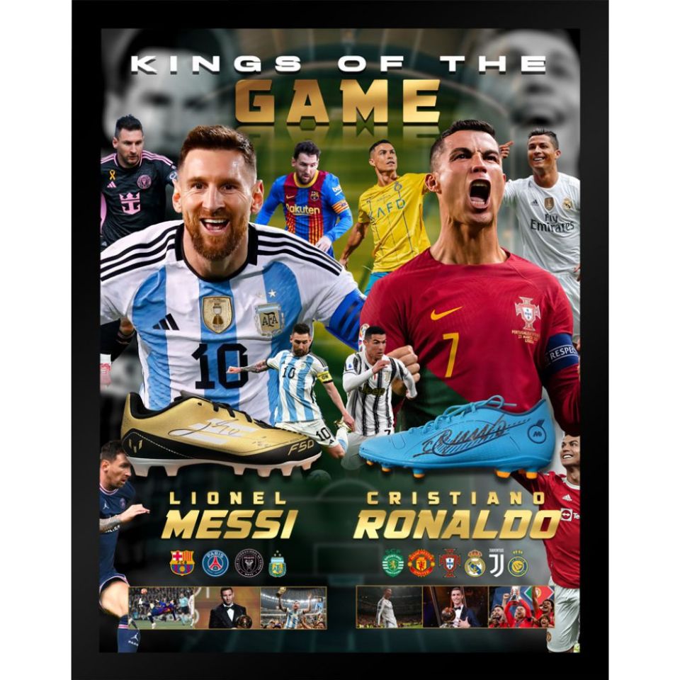 リオネル・メッシ　直筆サイン入りスパイク 残り一点=クリスティアーノ・ロナウド＆リオネル・メッシ【直筆サイン