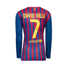 画像をギャラリービューアに読み込む, ダビド・ビジャ【直筆サイン入り】2011-12FCバルセロナホームユニホーム(フレームなし)