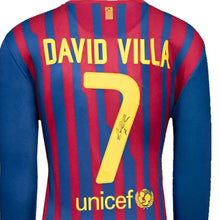 画像をギャラリービューアに読み込む, ダビド・ビジャ【直筆サイン入り】2011-12FCバルセロナホームユニホーム(フレームなし)
