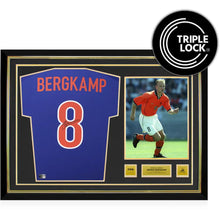 画像をギャラリービューアに読み込む, =残り1点= デニス・ベルカンプ【直筆サイン入り】1998 FIFAワールドカップ オランダ代表 1998-00 アウェイユニフォーム(額装・フレーム入り)