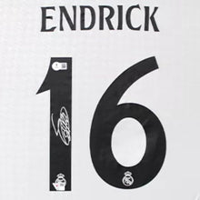 画像をギャラリービューアに読み込む, =残り1点=エンドリック・バック直筆サイン入り レアル・マドリードCF 2024-25 ホームユニホーム(フレーム入り)