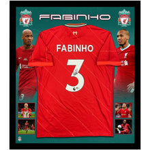 画像をギャラリービューアに読み込む, =残り1点= ファビーニョ【直筆サイン入り】リバプールホームユニホーム(フレーム入り)