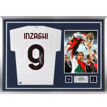 画像をギャラリービューアに読み込む, フィリッポ・インザーギ 【直筆サイン入り】 UEFAチャンピオンズリーグ公式 ACミラン 2024-25 アウェイユニフォーム(横型フレーム入り)