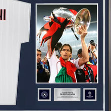 画像をギャラリービューアに読み込む, フィリッポ・インザーギ 【直筆サイン入り】 UEFAチャンピオンズリーグ公式 ACミラン 2024-25 アウェイユニフォーム(横型フレーム入り)