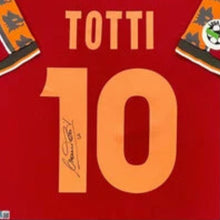 画像をギャラリービューアに読み込む, フランチェスコ・トッティ【直筆サイン入り】1998-99ASローマホームユニホーム (フレーム入り)