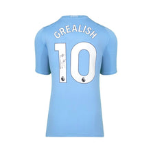 画像をギャラリービューアに読み込む, ジャック・グリーリッシュ【直筆サイン入り】2023-24年マンチェスター・シティホームユニフォーム(フレームなし)