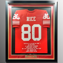 画像をギャラリービューアに読み込む, =店内販売品=ジェリー・ライス【直筆サイン入り】 サンフランシスコフォーティナイナーズ ユニフォーム(フレーム入り)