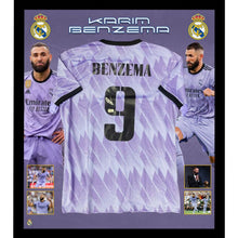 画像をギャラリービューアに読み込む, カリム・ベンゼマ【直筆サイン入り】レアル・マドリードホームユニホーム(フレーム入り)