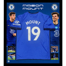 画像をギャラリービューアに読み込む, =残り1点= メイソン・マウント【直筆サイン入り】チェルシーホームユニホー(フレーム入り)