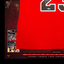 画像をギャラリービューアに読み込む, 【直筆サイン入り】マイケルジョーダン 額入り Mitchell & Ness ユニフォーム ※アッパーデック証明