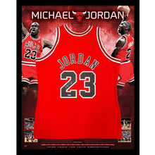 画像をギャラリービューアに読み込む, 【直筆サイン入り】マイケルジョーダン 額入り Mitchell & Ness ユニフォーム ※アッパーデック証明