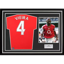 画像をギャラリービューアに読み込む, パトリック・ヴィエラ【直筆サイン入り】アーセナル ホーム ユニホーム(フレーム入り)