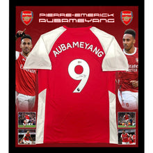 画像をギャラリービューアに読み込む, =残り1点=ピエール・オーバメヤン【直筆サイン入り】アーセナルホームユニホーム(フレーム入り)