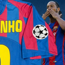 画像をギャラリービューアに読み込む, =店内販売品=【直筆サイン入り】ロナウジーニョ FCバルセロナユニフォーム ※2005-2006 CL優勝 ver