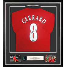 画像をギャラリービューアに読み込む, スティーブン・ジェラード【直筆サイン入り】2005リバプールホームユニホーム (フレーム入り)