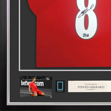 画像をギャラリービューアに読み込む, スティーブン・ジェラード【直筆サイン入り】2005リバプールホームユニホーム (フレーム入り)