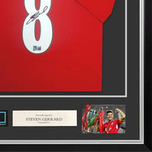 画像をギャラリービューアに読み込む, スティーブン・ジェラード【直筆サイン入り】2005リバプールホームユニホーム (フレーム入り)