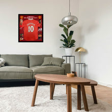 画像をギャラリービューアに読み込む, =残り1点= テディ・シュリンガム【直筆サイン入り】マンチェスター・ユナイテッドホームユニホーム(フレーム入り)