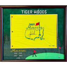 画像をギャラリービューアに読み込む, タイガー・ウッズ【直筆サイン入り】2005 マスターズフラッグ 28/500(フレーム入り)