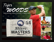 画像をギャラリービューアに読み込む, 【直筆サイン入り】タイガーウッズ 2009 オーストラリアンオープン ピンフラッグ(額入り)