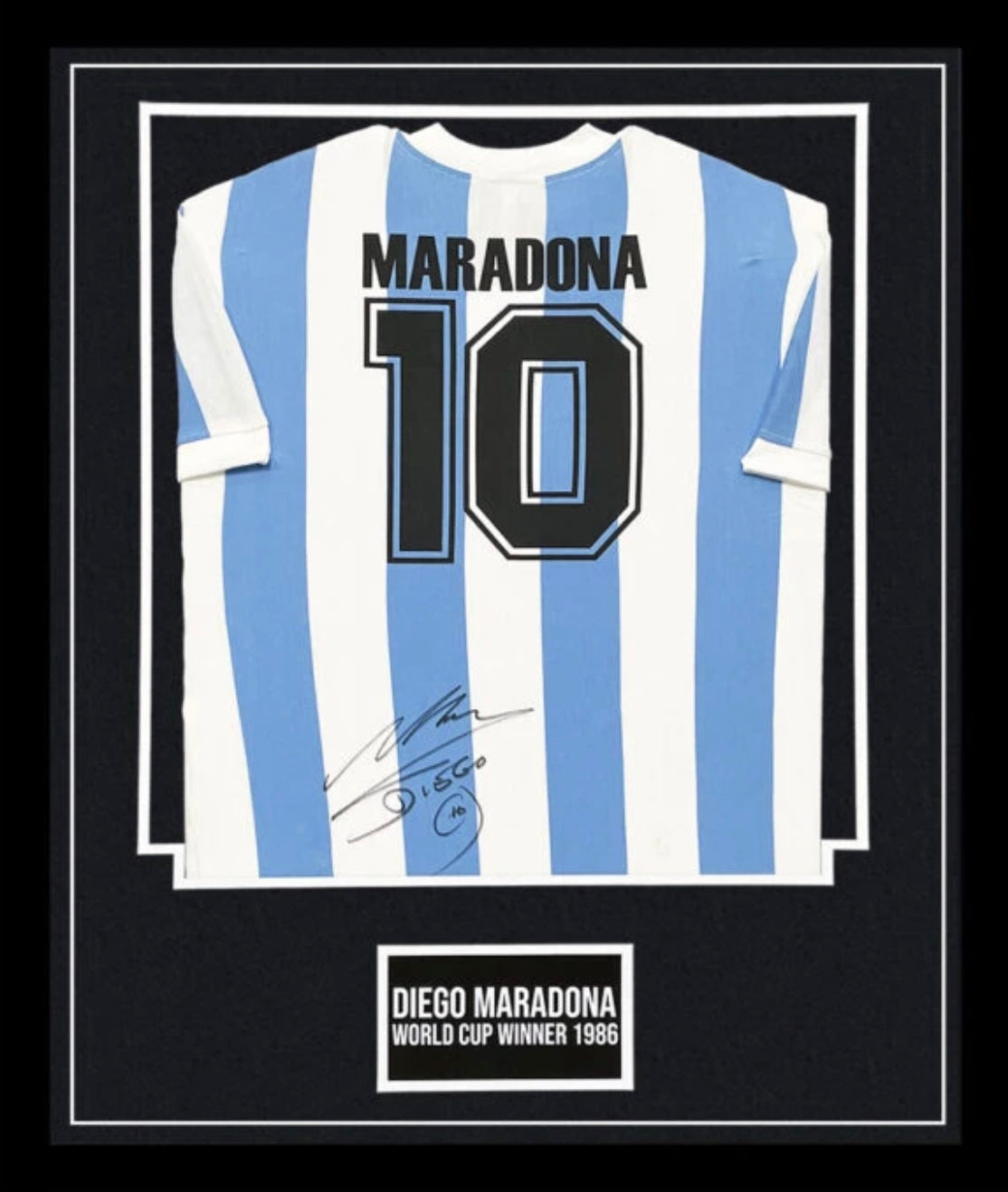【額なし】ディエゴ・マラドーナ直筆サイン入りアルゼンチン代表