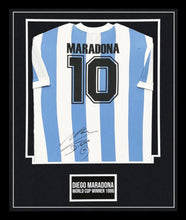 画像をギャラリービューアに読み込む, 【額なし】ディエゴ・マラドーナ直筆サイン入りアルゼンチン代表ホームユニフォーム 1986W杯 優勝 ver