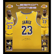 画像をギャラリービューアに読み込む, 【額入り】 レブロン・ジェームズ 直筆サイン入り ロサンゼルス・レイカーズ オーセンティックホームユニフォーム