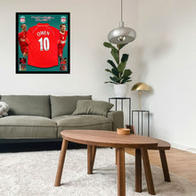 画像をギャラリービューアに読み込む, =残り1点=マイケル・オーウェン【直筆サイン入り】リバプールホームユニホーム(フレーム入り)
