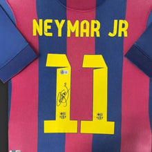 画像をギャラリービューアに読み込む, ネイマール【直筆サイン入り】2014-15FCバルセロナホームユニホーム(フレーム入り)