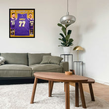 画像をギャラリービューアに読み込む, =残り1点=  ルカ・ドンチッチ【直筆サイン入り】ロサンゼルスレイカーズ パープルユニフォーム（フレーム入り）
