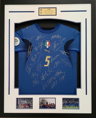 【額入り】マルチ直筆サイン入り 2006 FIFAワールドカップチャンピオン  イタリア代表ユニフォーム