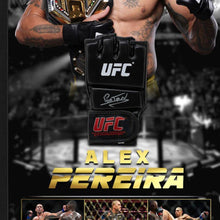 画像をギャラリービューアに読み込む, アレックス・ペレイラ【直筆サイン入り】UFC オープンフィンガーグローブ（額装・フレーム入り）
