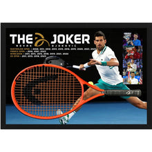 画像をギャラリービューアに読み込む, =残り1点=  ノバク・ジョコビッチ【直筆サイン入り】 HEAD テニスラケット（フレーム入り）※横レイアウト
