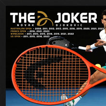 画像をギャラリービューアに読み込む, =残り1点=  ノバク・ジョコビッチ【直筆サイン入り】 HEAD テニスラケット（フレーム入り）※横レイアウト
