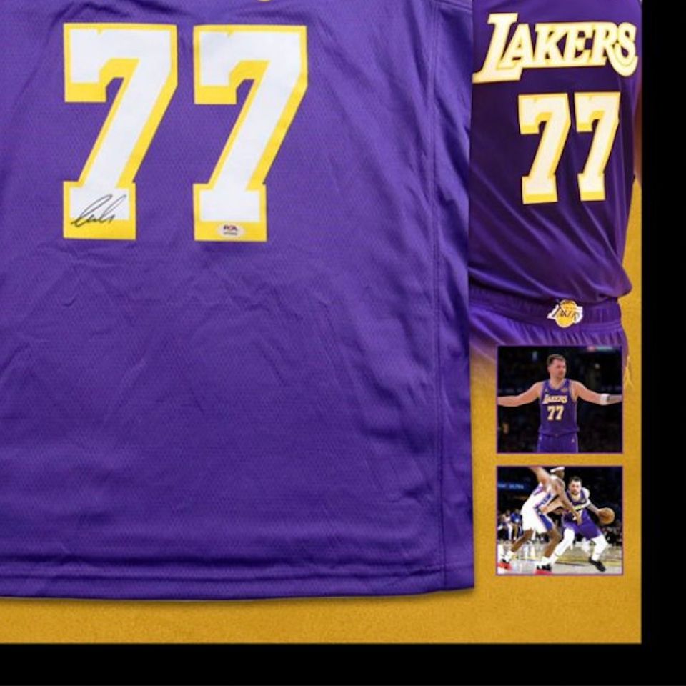 ルカ・ドンチッチ【直筆サイン入り】ロサンゼルスレイカーズ パープル