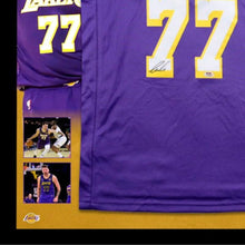画像をギャラリービューアに読み込む, =残り1点=  ルカ・ドンチッチ【直筆サイン入り】ロサンゼルスレイカーズ パープルユニフォーム（フレーム入り）
