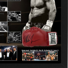 画像をギャラリービューアに読み込む, モハメド・アリ＆マイク・タイソン【直筆サイン入り】ボクシンググローブ 額装セット商品
